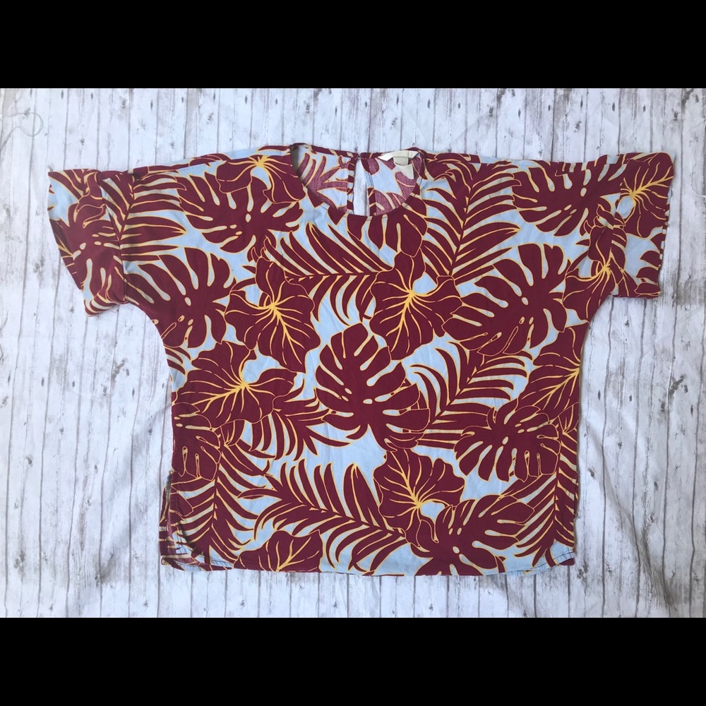 H&M Tropical Print Blouse